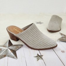 Trask Teresa Mules gray suede